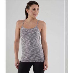 Lululemon Top Womens 6 Tank Athleisure Power Y Magnum Space Dye Yoga Athletic